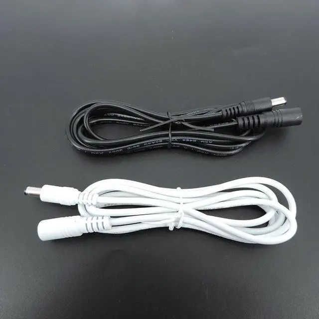 Alt view image 5 of 6 - 1/1.5/5m white black DC Power supply Male to female connector Cable Extension Cord Adapter Plug 20 22awg 5.5x2.1mm for strip L(Black  20awg)
(1.5M)