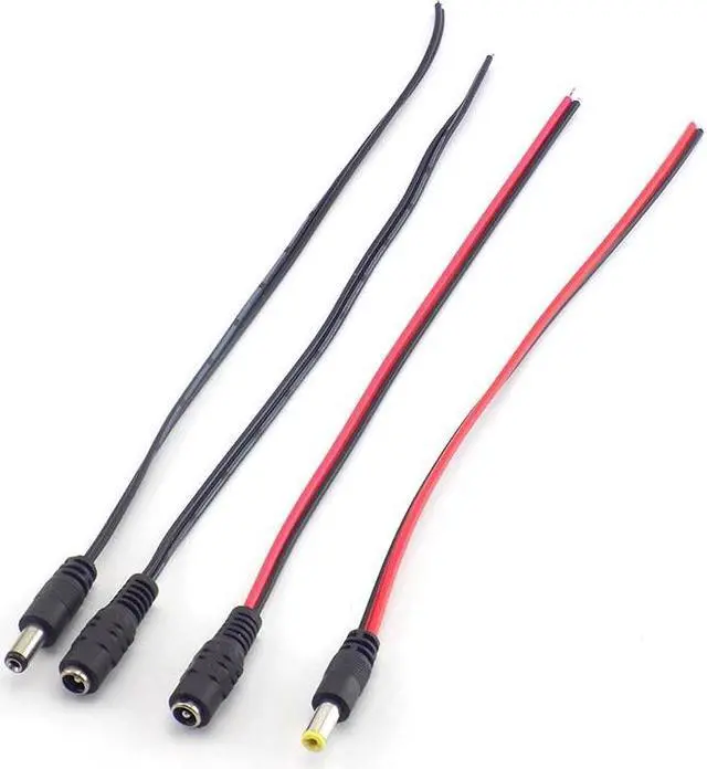 Alt view image 2 of 6 - DC Power Male Female Cable 12V Plug DC Wire Adapter Plug Connector for CCTV Camera LED Strip Light 5.5*2.1mm