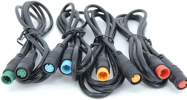 Alt view image 2 of 6 - Speed Sensor male to female M/F Extension connector Cable M8 2 3 4 5 6 Pin Electric Bicycle Waterproof for Ebike Copper Wire 1M(4pin)