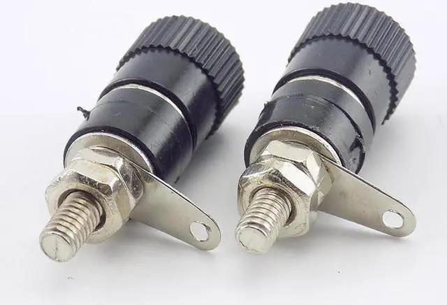 Alt view image 5 of 6 - 4mm DIY Banana Female Plugs Amplifier Speaker Posting Connector Splice Terminals For Audio Jack Red and Black Color(10pcs Black)