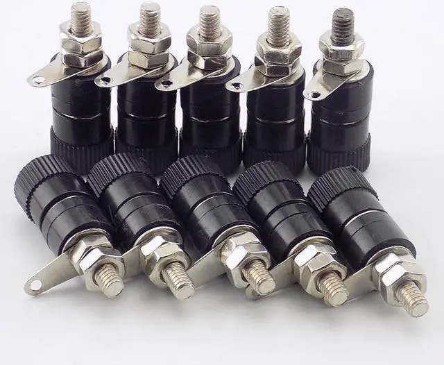 Main image of 4mm DIY Banana Female Plugs Amplifier Speaker Posting Connector Splice Terminals For Audio Jack Red and Black Color(10pcs Black)