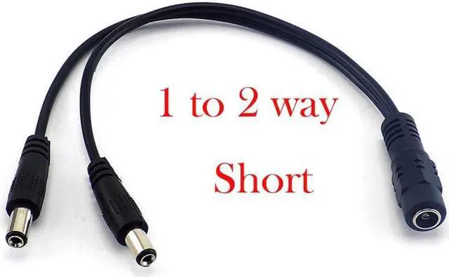 Alt view image 4 of 6 - 2.1*5.5mm 1 Female to 2 3 4 5 8 Male DC Power Splitter Plug Cable for CCTV security Camera Accessories power Supply adapter 12V(1 to 5 way)