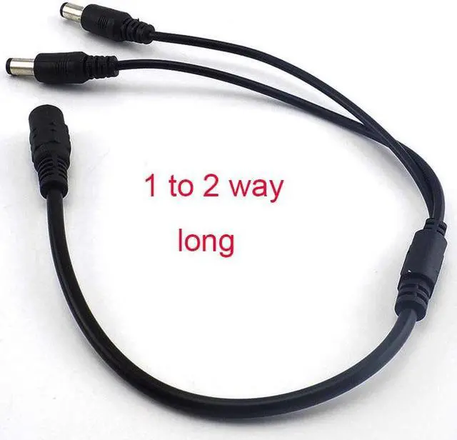Alt view image 3 of 6 - 2.1*5.5mm 1 Female to 2 3 4 5 8 Male DC Power Splitter Plug Cable for CCTV security Camera Accessories power Supply adapter 12V(1 to 5 way)