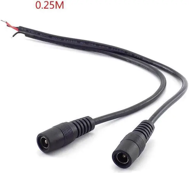 Alt view image 3 of 6 - 0.25M/0.5M/1M DC 12V 22AWG 5.5*2.1mm Power Cable Extension Female Connector Power Supply Adapter for CCTV Camera LED Strip Light(0.5M)