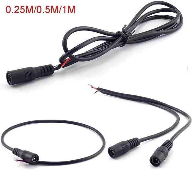 Alt view image 2 of 6 - 0.25M/0.5M/1M DC 12V 22AWG 5.5*2.1mm Power Cable Extension Female Connector Power Supply Adapter for CCTV Camera LED Strip Light(0.5M)
