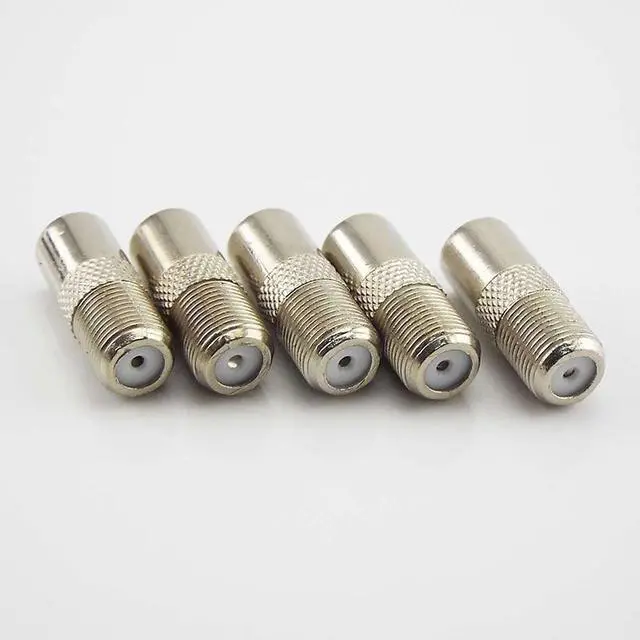 Alt view image 6 of 6 - 5/10pcs/Lot Aerial Male Adapter F Female To TV Male Converter Satellite Coax Connector Data Sync TV Coaxial Plug L1(5pcs)