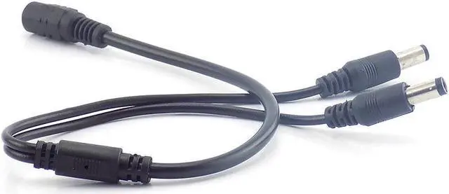Alt view image 4 of 6 - 12v DC 1 Female To 2 Male Connectors Splitter Plug Cable 5.5mmX2.1mm Dc Power Plug Cable for Cctv Camera Surveillance L19