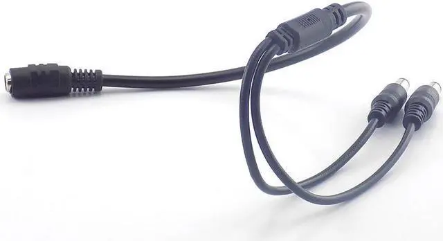 Alt view image 5 of 6 - 12v DC 1 Female To 2 Male Connectors Splitter Plug Cable 5.5mmX2.1mm Dc Power Plug Cable for Cctv Camera Surveillance L19