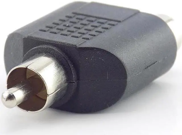 Alt view image 4 of 6 - 5x RCA Male to 2 RCA Female Adapter AV Audio cable Plug IN-LINE Converter Connector for CCTV Camera Security L19