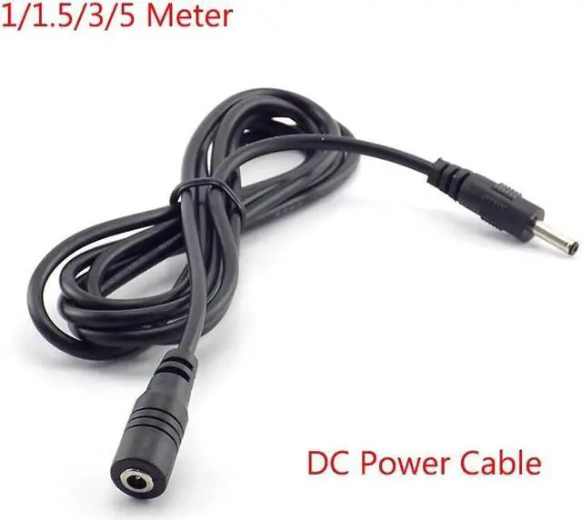 Alt view image 2 of 6 - 1/1.5/3/5M Male Female DC 5-24V Power Cable Extension Power Cord Adapter 3.5mmx1.35mm Connector for CCTV Cable Security Camera(5 Meter)