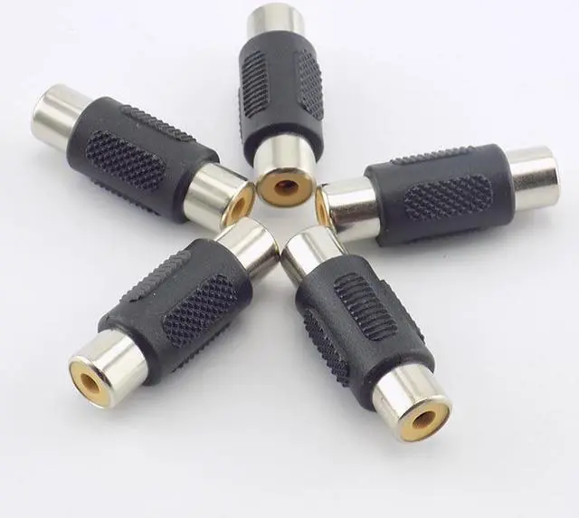 Main image of 2/5Pcs CCTV RCA Female to RCA Female Coupler Connectors Audio Video Av Cable Jack Plug Adapter Plug For Cctv Camera System L19(2pcs)