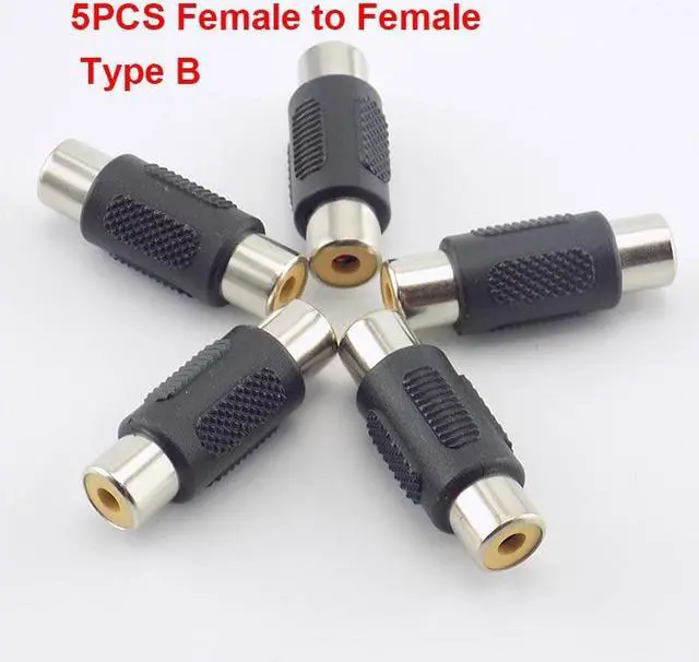 Alt view image 5 of 6 - Dual RCA Male to Male Coupler Female to Female Audio Connector Adapter AV Cable Plug For CCTV Camera Connector Video(10pcs Type B)