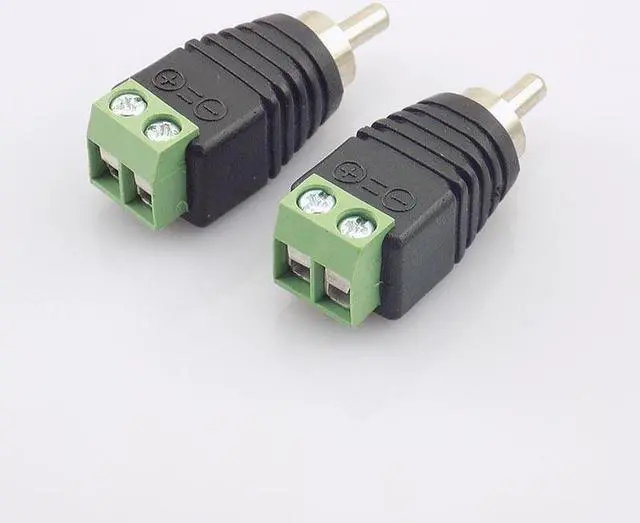 Alt view image 3 of 5 - 100pcs Coax Cat5 RCA Male Connector Coax AV Plug Adapter BNC UTP Video Balun camera Connector RCA Adapter Plug L19