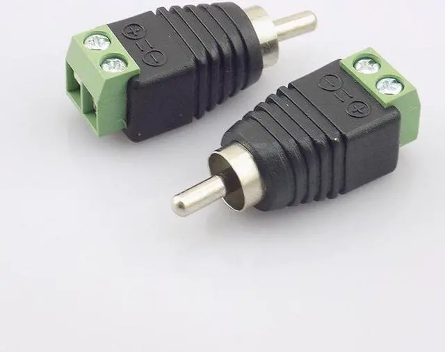 Alt view image 2 of 5 - 100pcs Coax Cat5 RCA Male Connector Coax AV Plug Adapter BNC UTP Video Balun camera Connector RCA Adapter Plug L19