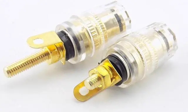 Alt view image 5 of 6 - Binding Post Banana Socket Connector 4mm Banana Plug Thread Medium Amplifier Speaker Terminals Audio Connector L19(Type B Red)