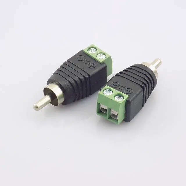 Alt view image 5 of 5 - 100pcs Coax Cat5 RCA Male Connector Coax AV Plug Adapter BNC UTP Video Balun camera Connector RCA Adapter Plug L19