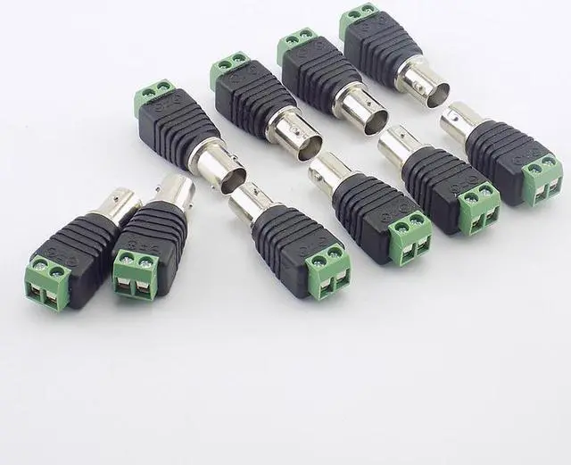 Alt view image 2 of 6 - 100PCS 12V BNC Female Jack Adapter Plug Video Balun Converter 5.2*2.1mm BNC Connector for Led Strip Light DVR CCTV Camera Power