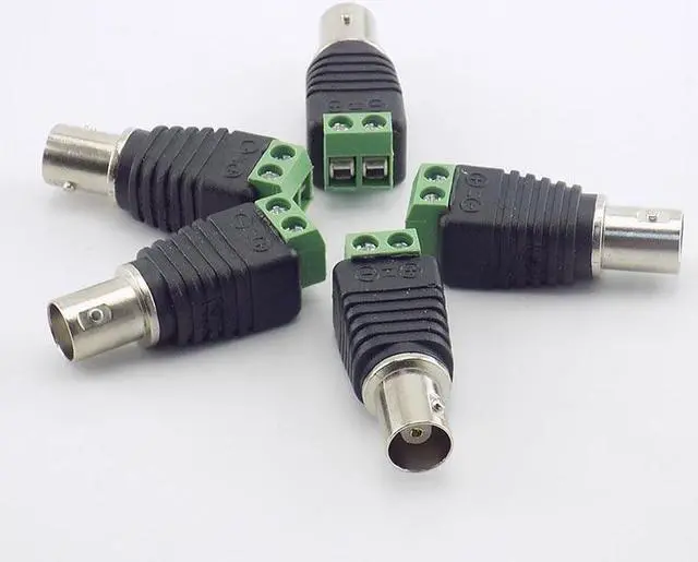 Alt view image 3 of 6 - 100PCS 12V BNC Female Jack Adapter Plug Video Balun Converter 5.2*2.1mm BNC Connector for Led Strip Light DVR CCTV Camera Power