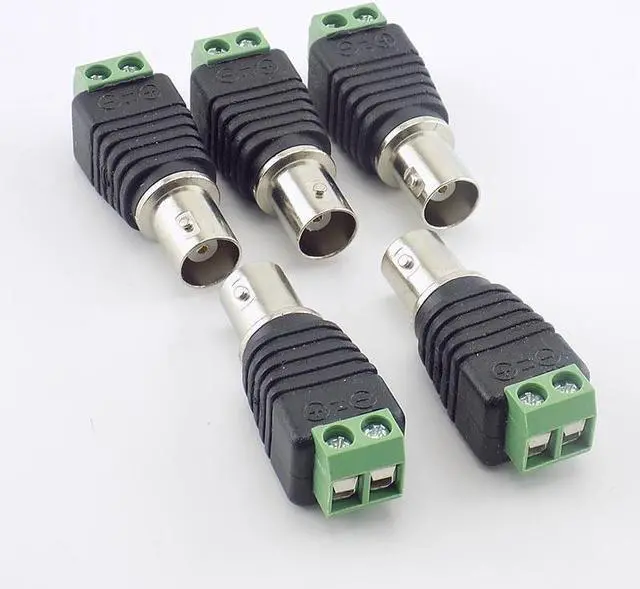 Alt view image 4 of 6 - 100PCS 12V BNC Female Jack Adapter Plug Video Balun Converter 5.2*2.1mm BNC Connector for Led Strip Light DVR CCTV Camera Power