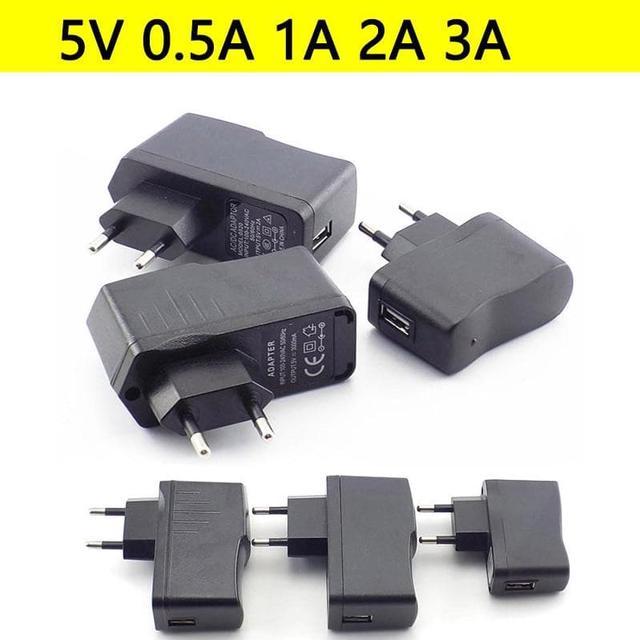 5V 0.5A/1A/2A/3A 3000ma DC USB Charger Micro USB Charging Port Power Adapter  Converter Supply For LED Strip Lights Phone US/EU(EU(5V 2A) 