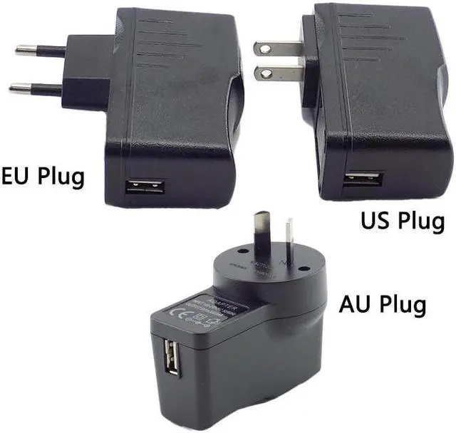 Alt view image 2 of 6 - 5V 0.5A/1A/2A/3A 3000ma DC USB Charger Micro USB  Charging Port Power Adapter Converter Supply For LED Strip Lights Phone US/EU(AU(5V 2A)