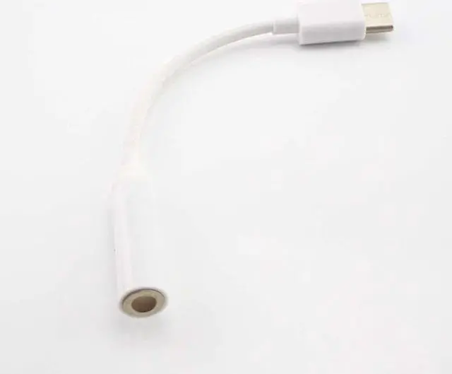 Alt view image 4 of 6 - Type C to 3.5mm Jack Aux Audio Extension Cord Usb C To 3.5MM Headphone Earphone Connector Adapter Cable L1 White