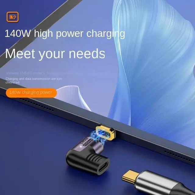 Alt view image 5 of 5 - 140W USB4.0 Magnetic Adapter USB C To Type C 40Gbps Fast Charging Magnet Converter Cable Connector 8K@60Hz USB Type C Adapter(3)