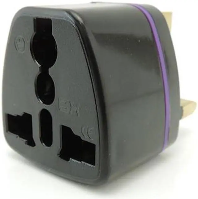 Alt view image 5 of 6 - Portable 3 Pin Charger Universal AU EU US To UK Power Plug Travel Charging Converter Tablet Wall Adapter L1 (Black)