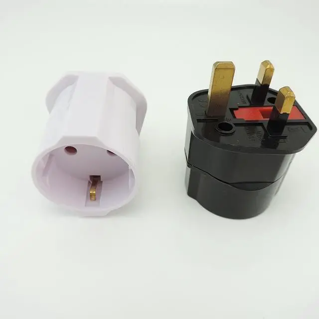 Alt view image 2 of 6 - Multifunctional EU Euro European to UK Plugs Adapter Power Converter Plugs 2 Pin Socket Travel 250V 13A Universal Adaptor L1(White)