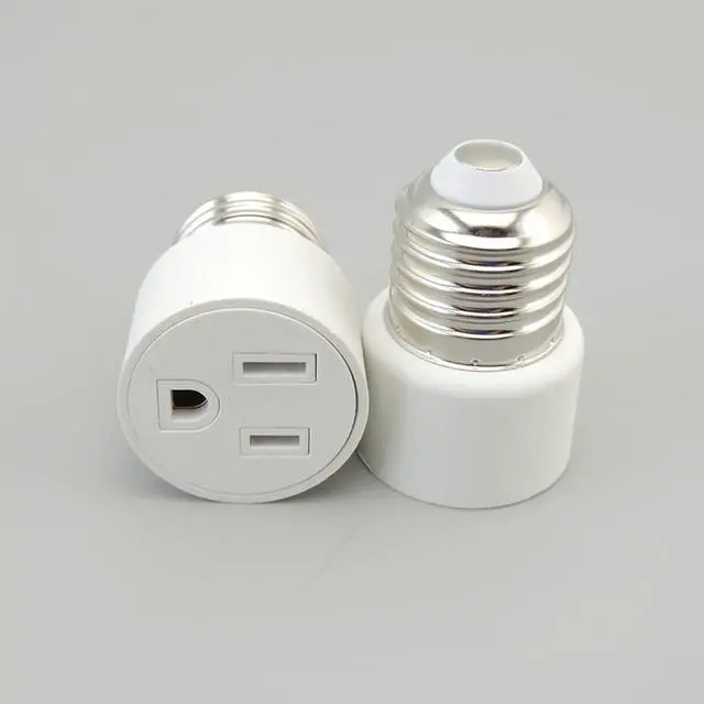 Alt view image 4 of 6 - 100-240V  E27 Bulb To US/EU Plug Light Fixture Bulb Base Lamp Socket Adapter Convert E27 Base To Regular L1(E27 to US 3pin)