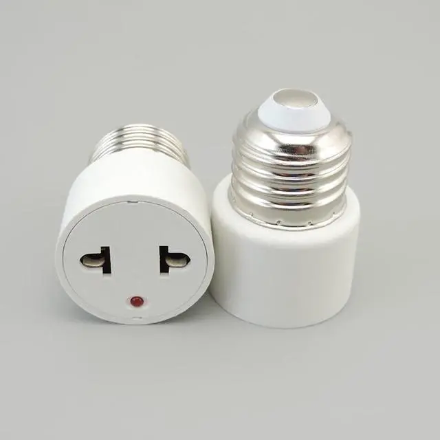 Alt view image 3 of 6 - 100-240V  E27 Bulb To US/EU Plug Light Fixture Bulb Base Lamp Socket Adapter Convert E27 Base To Regular L1(E27 to US 3pin)