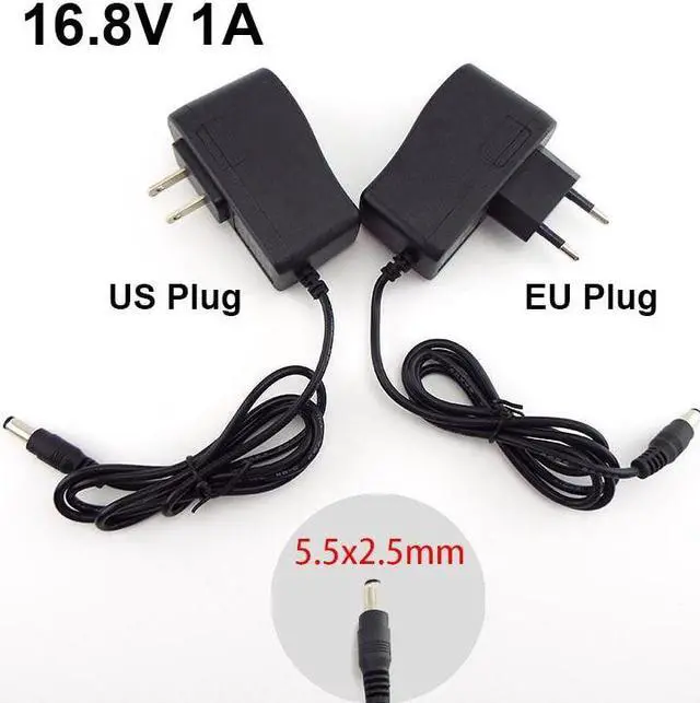 Main image of AC 100-240V DC 16.8V 1A 5.5*2.5mm Charger Power Supply Adapter for 18650 Lithium Battery US EU Plug CCTV Camera Charging US plug