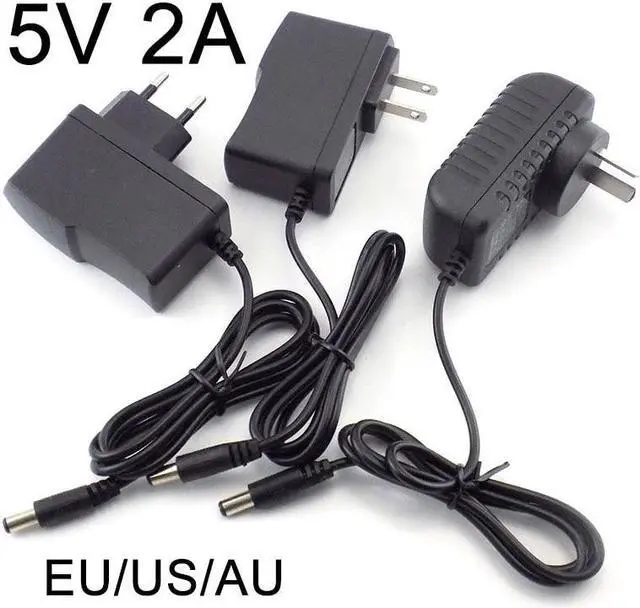 Main image of DC 5V 2A Power Adapter Supply AC to DC 100V-240V Converter Charger 2000mAh 5.5mm x 2.1mm US EU Plug for LED Strip CCTV Camer US plug