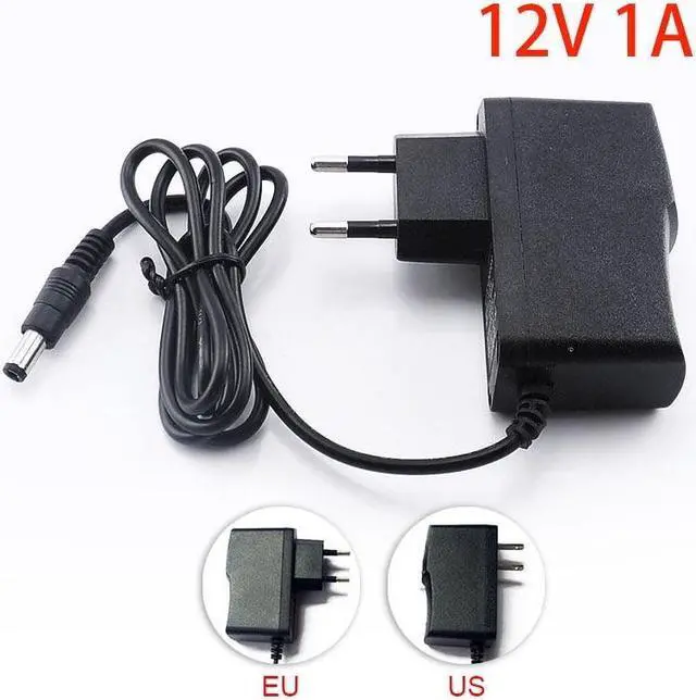 Main image of 12V 1A 1000mA 100-240V AC to DC Power Adapter Supply Charger Charging adapter for CCTV Camera LED Strip Light US/EU/AU Plug L19 Plug type: EU Plug