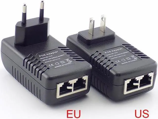 Alt view image 3 of 6 - POE Injector Wall Plug 12V 1A POE Switch Power Supply Adapter Wireless Ethernet Adapter For IP Camera CCTV US/EU Plug Plug type: US