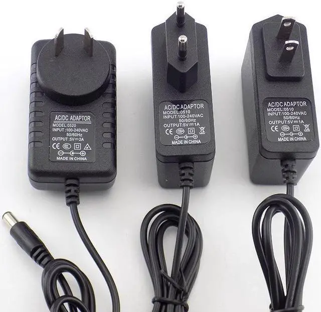 Alt view image 6 of 6 - DC 5V 2A Power Adapter Supply AC to DC 100V-240V Converter Charger 2000mAh 5.5mm x 2.1mm US EU Plug for LED Strip CCTV Camer L1 (AU plug)