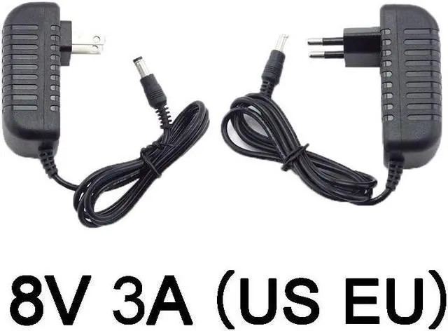 Main image of 8V 3A 3000ma Power Supply AC DC Adapter Converter charger 100-240VLed Transformer Charging  8volt for LED Light CCTV camera (US plug)