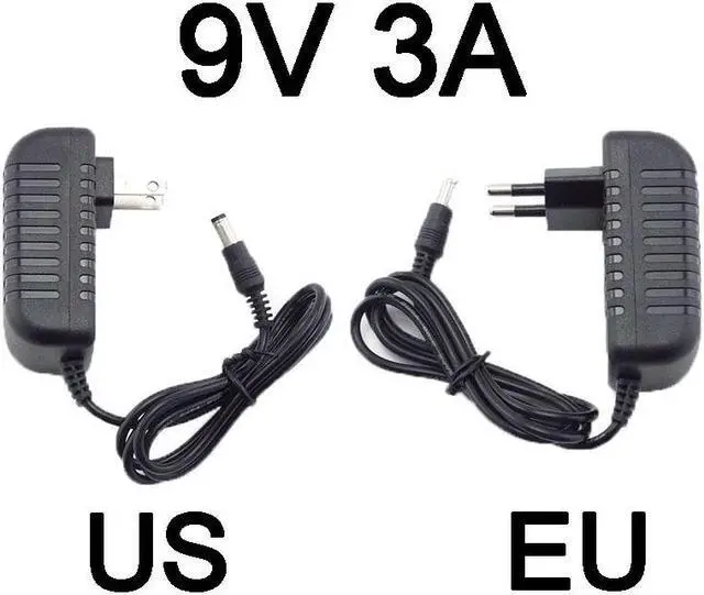 Main image of 9V 3A 3000ma AC 110V 220V to DC 9V 3A Adapter Power Supply Converter charger switchLed Transformer Charging  9volt Universal (US plug)