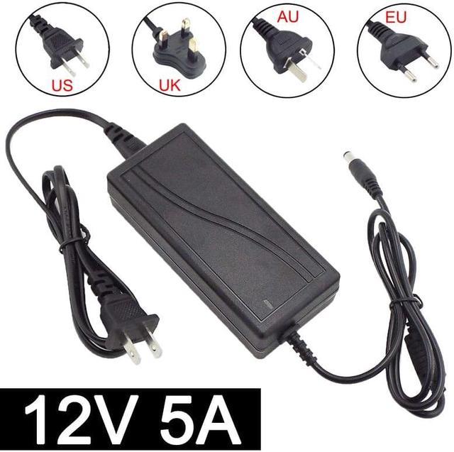 12V 5A 5000ma AC 110V 220V to DC 12V 5A Adapter Power Supply Converter  charger switchSwitching Power Supplies 12volt Universal Plug type: US plug