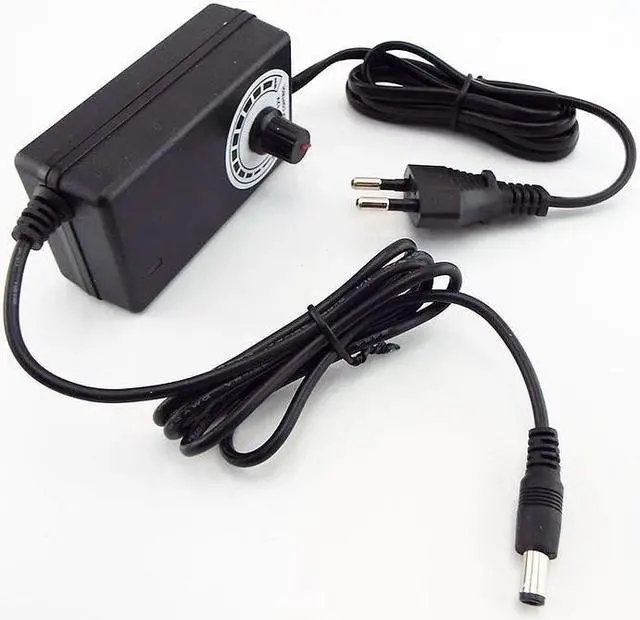 Alt view image 3 of 6 - Universal Adjustable CCTV Power Supply Adapter AC 100-240V to DC 3-12V 3A 36W Charger 5.5x2.1mm Jack Plug DC Female Connector L (US plug)