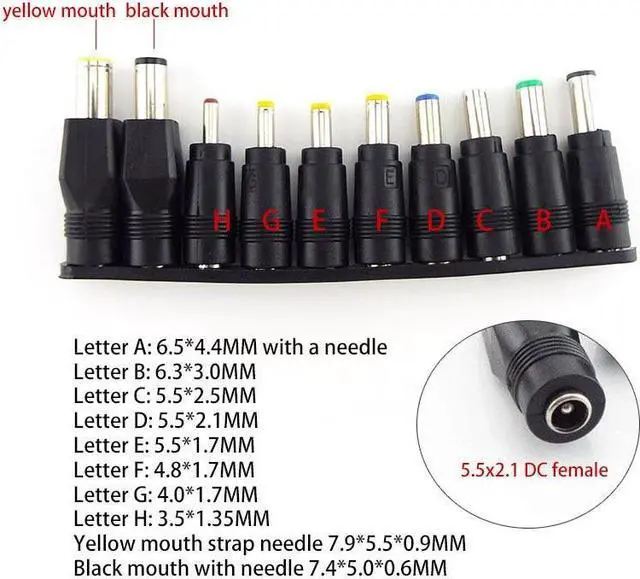 Alt view image 2 of 6 - Universal Adjustable CCTV Power Supply Adapter AC 100-240V to DC 3-12V 3A 36W Charger 5.5x2.1mm Jack Plug DC Female Connector L (US plug)
