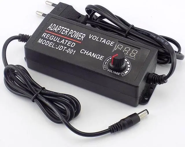 Alt view image 4 of 6 - AC 100-220V to DC 3-12V 5A Adjustable Power Adapter CCTV Camera Power Supply for Led Strip Light Display Screen Charger L1 (US plug)