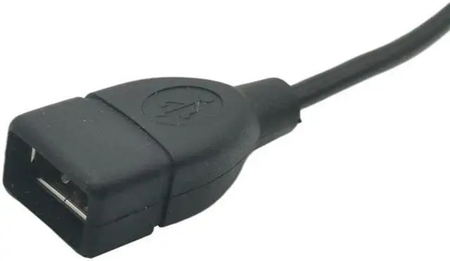 Alt view image 3 of 4 - Black USB Type A Female Plug 4 wire 28AWG Power Cable Cord (with Braid/Mylar) Stripped DIY 0.25m 0.5m OD 3.8mm(0.5m)