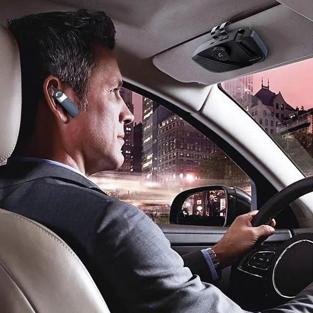 Alt view image 2 of 6 - NEW Bluetooth-compatible 5.0 Speakerphone 2 in 1 Handsfree Sun Visor Speaker Wireless Car Kit Earphone Audio Music Loudspe L1