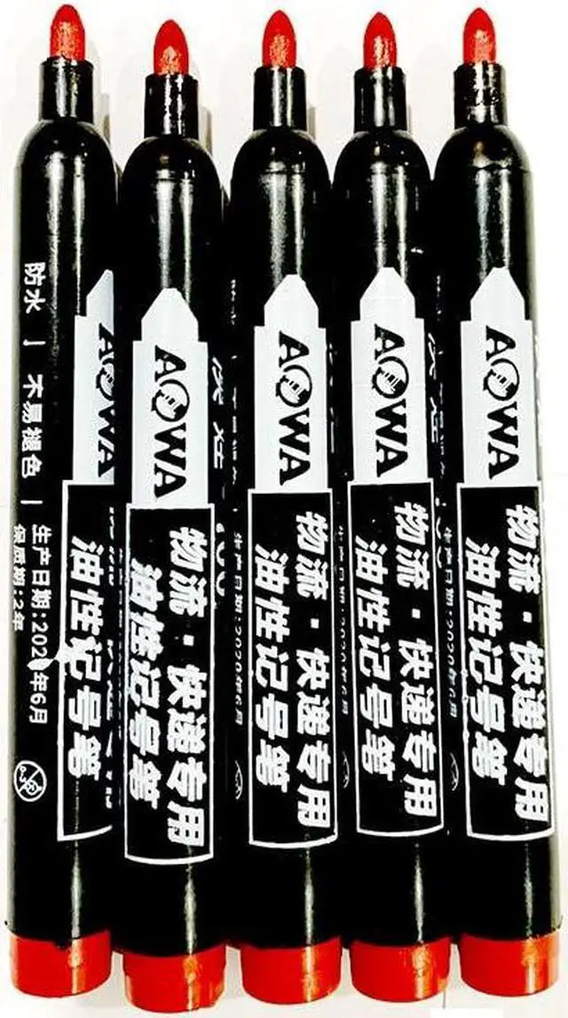 Alt view image 5 of 6 - 5/10 pcs Permanent Paint Marker Pen Oily Waterproof Black Pen for Tyre Markers Quick Drying Signature Pen Stationery Supplies(blue-10pcs)
