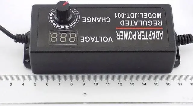 Alt view image 4 of 6 - Adjustable Power Adapter AC to DC 3V-24V 2A 2000ma with Display Screen Voltage Regulated DC 8 Plug Connect Universal Adapter Plug type: us