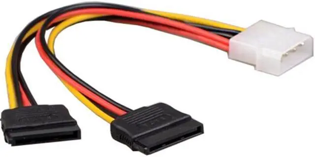 Alt view image 2 of 4 - 4 Pin Molex IDE to 2 Serial ATA Hard Driver Power Cable SATA Y Splitter Dual Hard-Drive-Disk Extension Cord Adapter Connector