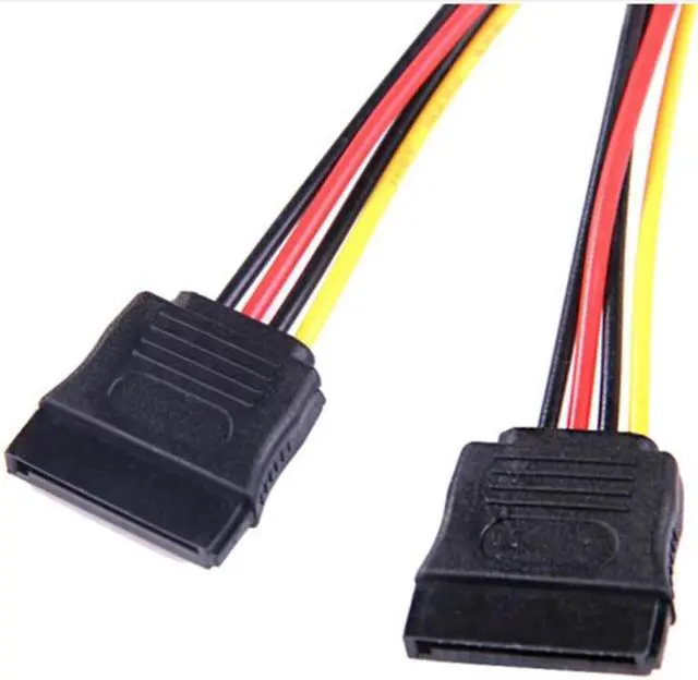 Alt view image 3 of 4 - 4 Pin Molex IDE to 2 Serial ATA Hard Driver Power Cable SATA Y Splitter Dual Hard-Drive-Disk Extension Cord Adapter Connector