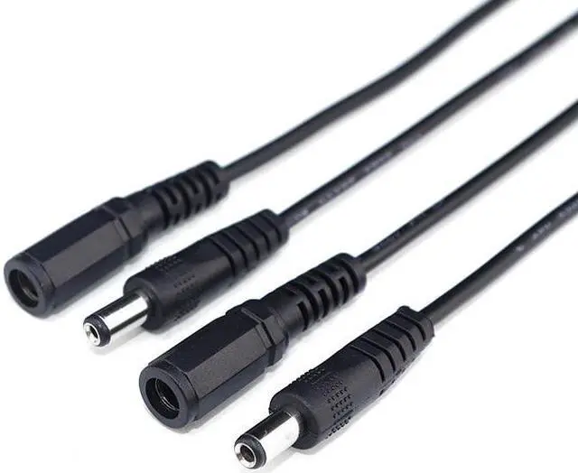Alt view image 2 of 4 - DC 5.5mm x 2.1mm Data Extension Transfer Adapter Cable Male/Female for CCTV Camera DIY Black(DC 5.5mm Male)
(1M)