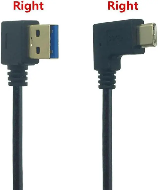 Main image of USB 3.0 Type A To USB3.1 Type C Left/Right Angle 90 Degree Male To Male Adapter Cable Extension Cord For Smartphone Tablet PC 1m(DO-RI)